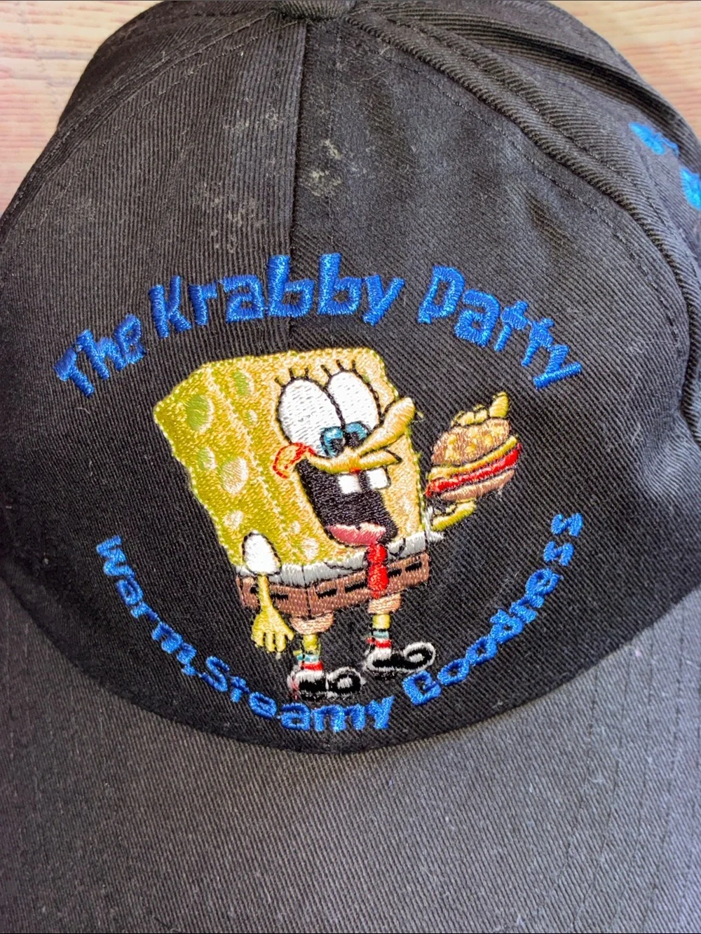 Pre owned Nickelodeon Spongebob Squarepants Black Boys Hat Size 4-7 Krabby 2003